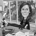 Caricatura de presente de gerente de escritório
