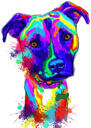 Retrato en acuarela de un Staffordshire Bull Terrier