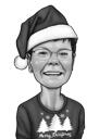 Zimní karikatura: Ošklivý vánoční svetr