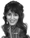 Caricature Face: Black and white Style