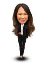 Caricature de femme à partir d'une photo