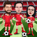 Cheerleader Family Caricature
