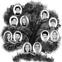 Caricatura de árbol genealógico