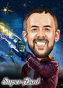 Custom Father's Day Caricature from Photos for Best Father
