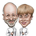 Caricatura di coppia di chef