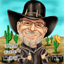 Caricatura personalizada del día del padre de fotos para el mejor padre
