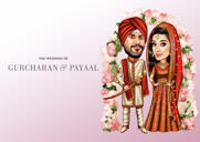 Пара Индийская Свадьба в Болливуде