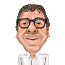 Caricatura di un uomo in stile colorato da una foto