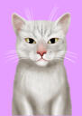 Portret de pisică autentic în stil colorat cu formă naturală a corpului din fotografii