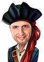 Pirate Caricature for Pirates of Caribbean Fans
