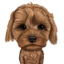 Retrato digital personalizado de mascota a partir de una foto.