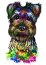 Watercolor Airedale Terrier Portrait from Photos