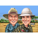 Desenho de Caricatura de Safari