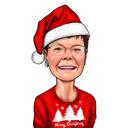 Ugly Christmas Sweater Cartoon Portrait