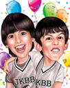 Baby Boys Caricature Portrait from Photos