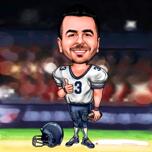Regalo de caricatura del jugador de los Dallas Cowboys