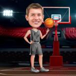 Karikatyr av basketspelare från foton