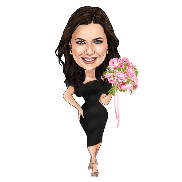 Caricature de femme à partir d'une photo