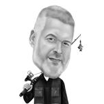 Regalo personalizzato con caricatura di un pescatore