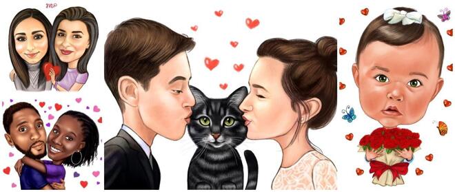 Sõbrapäeva karikatuurid