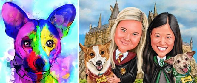 Corgi Caricature