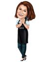 Logo de caricature d'expert en beauté