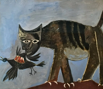 2. "Le chat attrape un oiseau" de Pablo Picasso (1939)-0