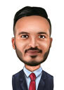 Man Caricature Gift in Colored Style from Photo