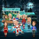 Company Employees Christmas Cartoon Caricature