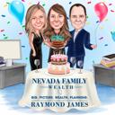 Office Birthday Caricature Card with Colleagues