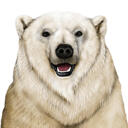 White Bear Portrait from Photos