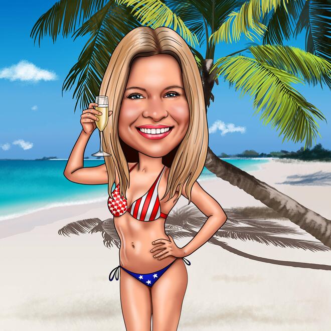 Karikatuur van Hawaï