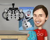 Optician Eye Doctor Caricature