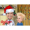 Caricature d'histoire de Noël personnalisée