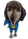 Animal de compagnie de super-héros avec cape