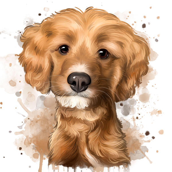 Portret de animal de companie în acuarelă din fotografie