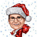 Custom Santa Claus Caricature Drawing