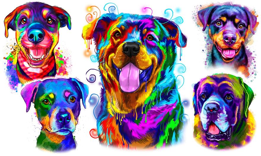 Rottweiler målning