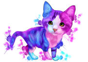 Kitty Portrait Style Aquarelle à partir de photos