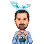 Happy Easter Cartoon Portrait