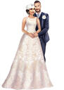 Wedding Anniversary Caricature with Text