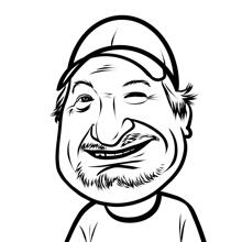 Контурная карикатура на 1 человека