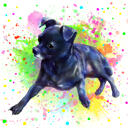 Full Body Dog Portrait in Watercolors