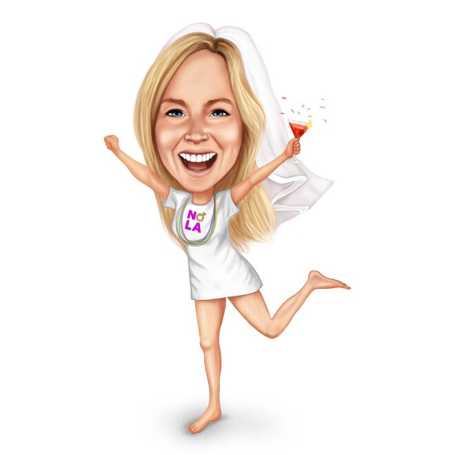 Happy Bride Caricature