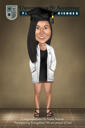 Full Body Caricature with One Color Background