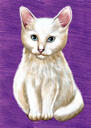 Caricatura de gato colorido