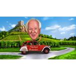 Person Riding Car - Going to Vacation