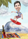Surfing on Wave Caricature