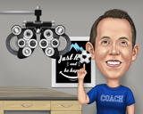 Optician Eye Doctor Caricature