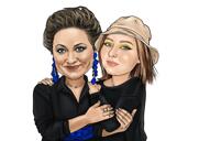 Presente de caricatura de amigos engraçados